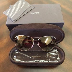Tom Ford gold aviator sunglasses